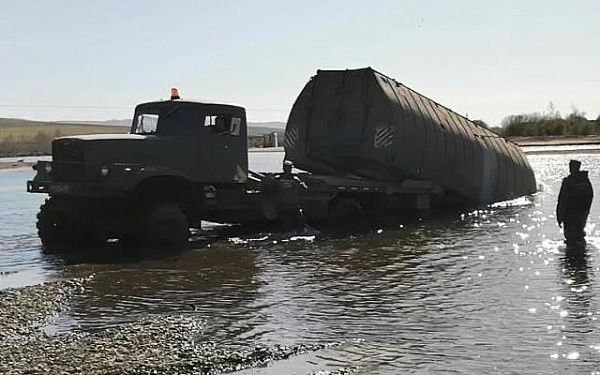 В Бурятии начали установку понтонно-мостовой переправы через реку Джида