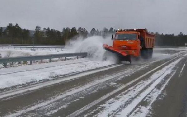 Бурятию накрыл снегопад 