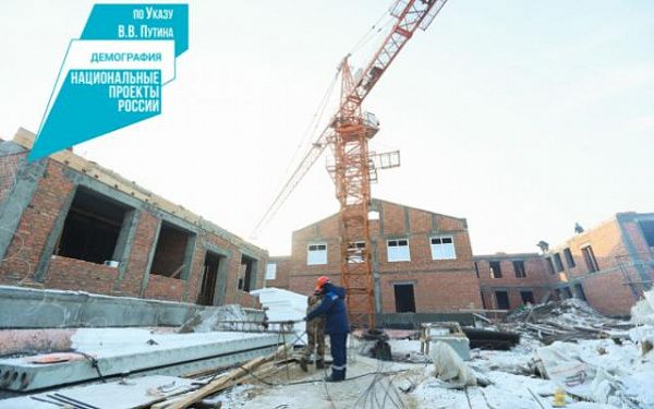 Строительство детского сада по улице Боевая завершено на 70%