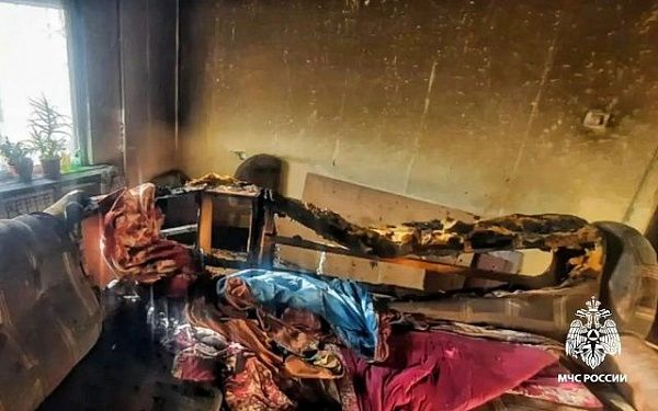 На пожаре в Улан-Удэ пострадал мужчина 