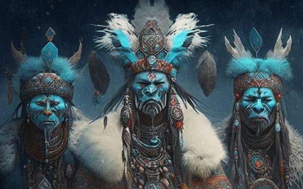 Нейросеть изобразила байкальских шаманов брутальными и воинственными