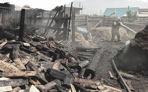 В Баргузинском районе огнем из-за детской шалости уничтожено 60 центнеров сена