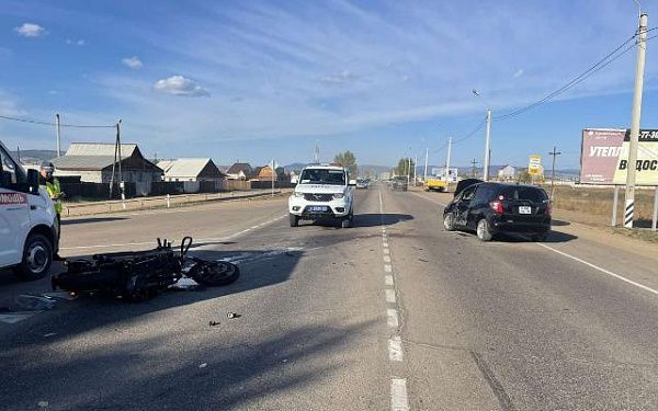 В Бурятии водитель "Харли Дэвидсон" с тяжелыми травмами госпитализирован после ДТП