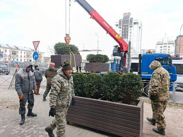 Кадки с Проспекта 50-летия Октября Улан-Удэ отправлены на зимнее хранение