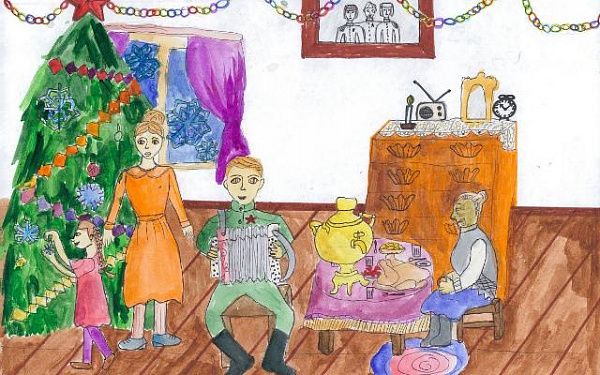 Рисунок юной жительницы Республики Бурятия станет новогодней открыткой