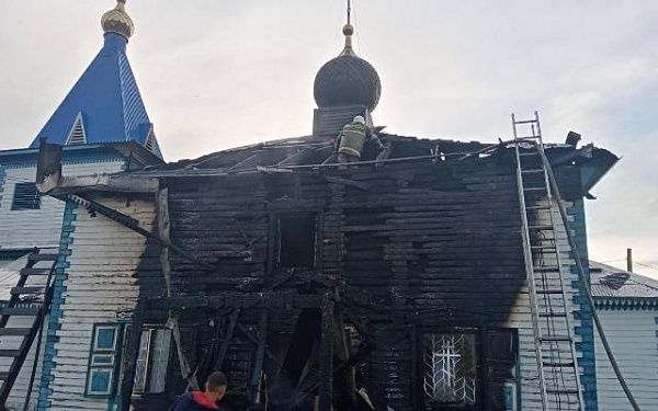 В Бурятии горела православная церковь